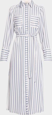 Ramy Brook Miriam Striped Midi Shirtdress