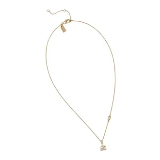 Coach Accessoires, Dames, Geel, ONE Size, Pav&eacute; Kersen Hanger Ketting