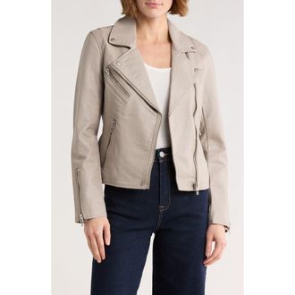 Blank NYC Faux Leather Moto Jacket in Ontherocks at Nordstrom Rack, Size X-Small