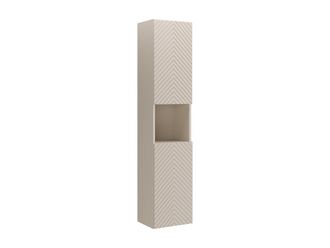 VENTE-UNIQUE.COM Columna de ba&ntilde;o efecto madera beige