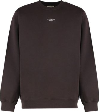 Drôle de Monsieur Slogan Classic Crewneck Sweatshirt In Cotton