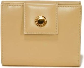 Bulgari Pre-owned Wallets, male, Beige, Size: ONE SIZE Pre-owned Classico Smooth Calf Leather Compact Wallet