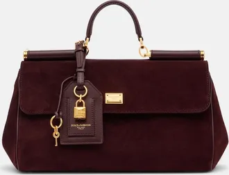 Dolce & Gabbana Sicily Medium suede top-handle bag