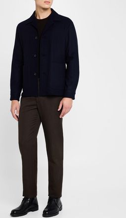 Ermenegildo Zegna Mens Alpe Solid Jersey Chore Jacket