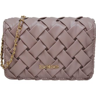 Bebe Luca Woven Crossbody Bag in Mauve at Nordstrom Rack
