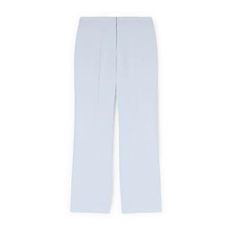 Motivi Cropped Cady Crepe Broek - Dames - Wijde Broeken - Blauw - S - Polyester - Broeken