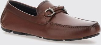 Ferragamo Mocassini driver in pelle di vitello con morsetto Gancini in metallo