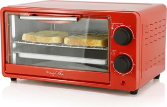 MegaChef 9.5 Quart Electric Counter Top Toaster Oven in Candy Red