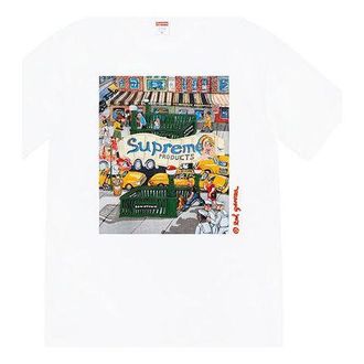 SUPREME SS22 Week 19 Manhattan Tee Cartoon Alphabet Pattern Printing Round Neck Short Sleeve Unisex SUP-SS22-980