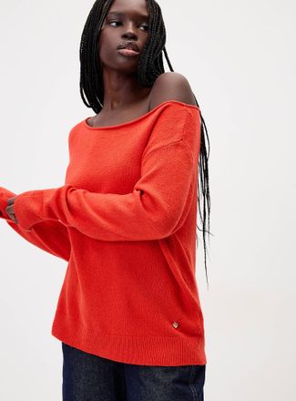 Twik Womens Ultra-soft boat-collar sweater