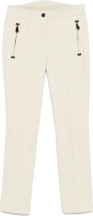 Moncler Grenoble Witte Broek Slim Fit - Dames - Slim Fit Broeken - Beige - M - Broeken