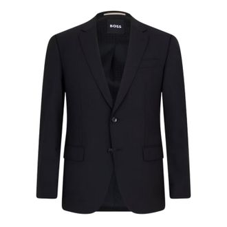 HUGO BOSS Heren Colbert met Revers (Zwart)