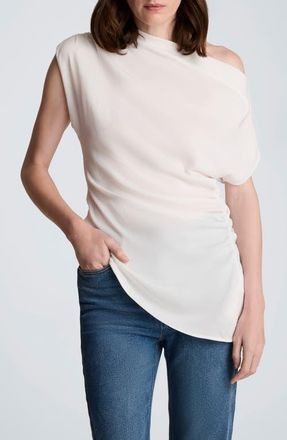 Kenneth Cole Asymmetric Hem One-Shoulder Sweater in Pure White at Nordstrom, Size X-Small