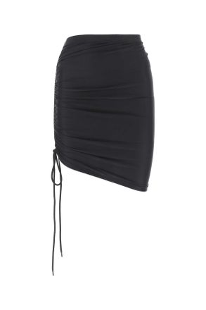 Balenciaga Black Stretch Nylon Skirt