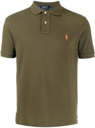 Polo Ralph Lauren Slim Fit Olive Canopy Polo Shirt - Heren - Polos - Groen - 2XL - Katoen - Tops