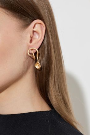Cult Gaia Calla Wavy Earrings, Womens, Gold