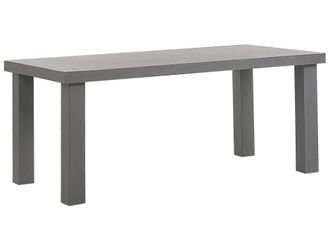 Beliani Mesa de comedor 6 personas de cemento gris