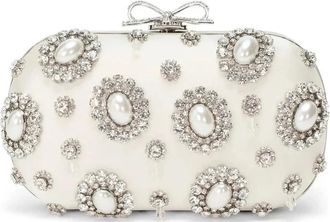 Self Portrait Clutches, female, Multicolor, Size: ONE SIZE Boucle Bow Clutch