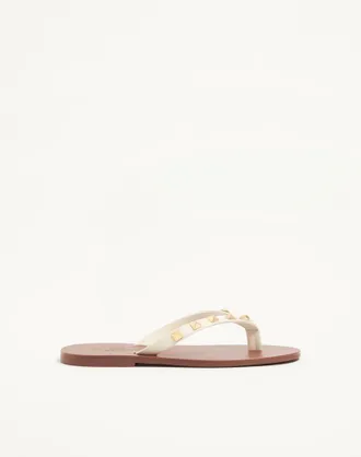 Valentino Garavani Rockstud Calfskin Flip-Flops 05Mm Wo