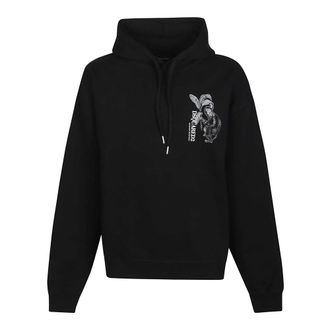 Dsquared2 Hoodies, male, Black, Size: L Relax Fit Sweatshirt
