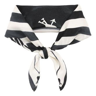 Ami SS26 Silk Place Des Victoires Scarf Black USF689-AW0032-001