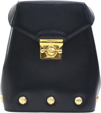 Ferragamo Black Leather Backpack (Pre-Owned)