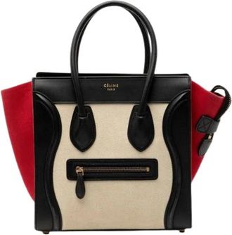 Celine Pre-owned Handbags, female, Multicolor, Size: ONE SIZE Pre-owned Vintage Canvas Handbag