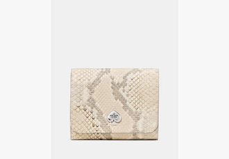 Kate Spade New York Kayla Snake Small L-zip Flap Wallet