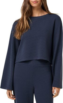 Travis Mathew Coastal Rib Boat Neck Top in Navy Blazer at Nordstrom, Size X-Small