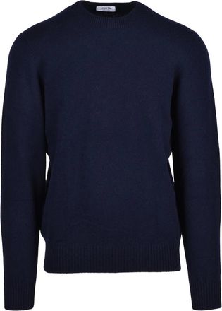 Jurta Multicolor Elbow Patches Merino Wool Crewneck Sweater