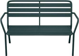 VENTE-UNIQUE.COM Banco de jard&iacute;n acero verde pino