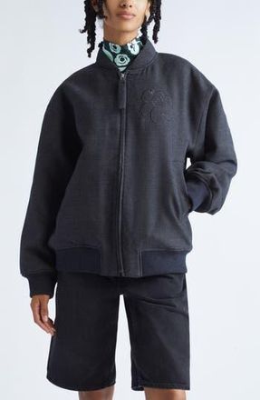 Marimekko Monumentti Wool Bomber Jacket in Black at Nordstrom Rack, Size Large