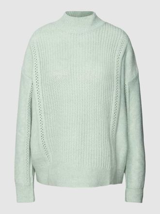 Mango Strickpullover mit Stehkragen Modell SARDANA in Helltuerkis, Gr&ouml;&szlig;e XS