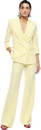Imperial P3E9Law Uitlopende Broek - Dames - Wijde Broeken - Geel - XL - Leer - Broeken