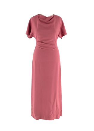 Raey Dark Blush Silk Midi Dress Size XXS