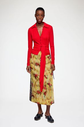 Ganni Skirt in Colour-Block Patchwork - Size 32 Aurora