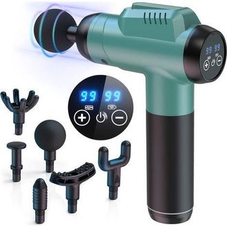 OEM Pistola De Masaje Muscular Silenciosa: 99 Niveles De Intensidad, 9800 Rpm, 6 Cabezales De Masaje - Para El Alivio Del Dolor De Espalda