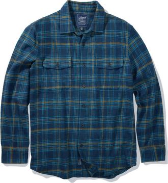 Grayers Men Vintage Slub Twill Shirt In Blue Curry