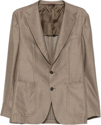 Canali Blazer met enkele rij knopen - Bruin