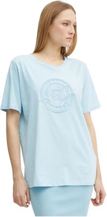 Liu Jo T-shirt - Dames - T-shirts - Blauw - S - Katoen - Tops