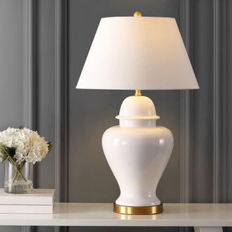 Jonathan Y Designs Sagwa 33 Ceramic/Iron Modern Classic LED Table Lamp