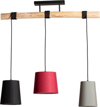 Lindby L&aacute;mpara Colgante amilia En Marr&oacute;n De Madera - Lindby