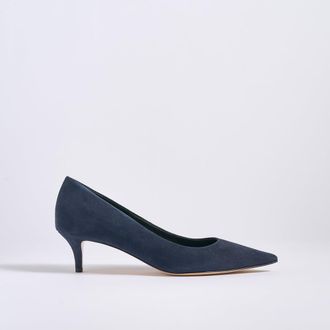 Marion Parke Classic Pump 45 Suede in Navy at Nordstrom, Size 36.5
