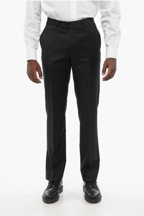 Corneliani Virgin Wool MANTUA Pants with Hidden Closure size 46