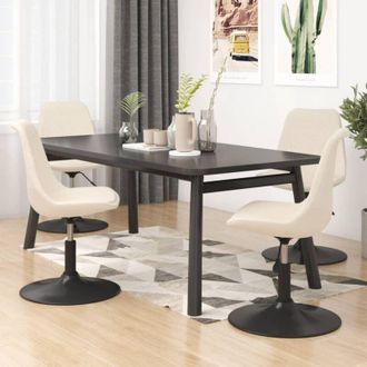 vidaXL Vidaxl - Sillas De Comedor Giratorias 4 Unidades Terciopelo Color Crema