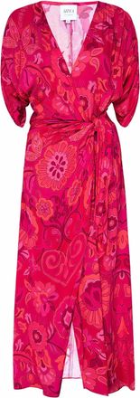 Misa Francesca Dress In Flora Cosica Fuchsia