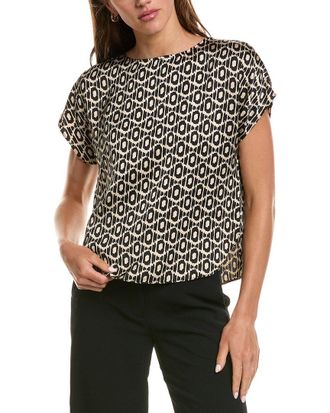 Nic+Zoe NIC & ZOE Lacy Diamonds Day Gloss Woven T-Shirt