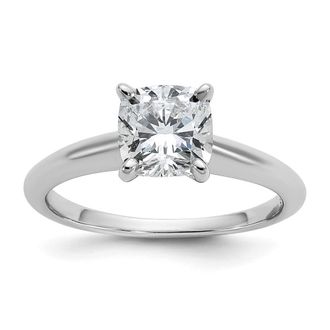 Diamond2Deal 14k White Gold 1 1/2 Ct Certified Lab Grown Diamond Solitare Engagement Ring