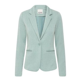Ichi Green/Almond Herringbone Blazer Jacket - female - ICHI - Blazers - Green - S - Jackets