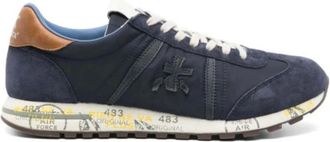 Premiata Sneakers, male, Blue, 10 UK, Lucy Lace-up Trainers in Suede and Fabric